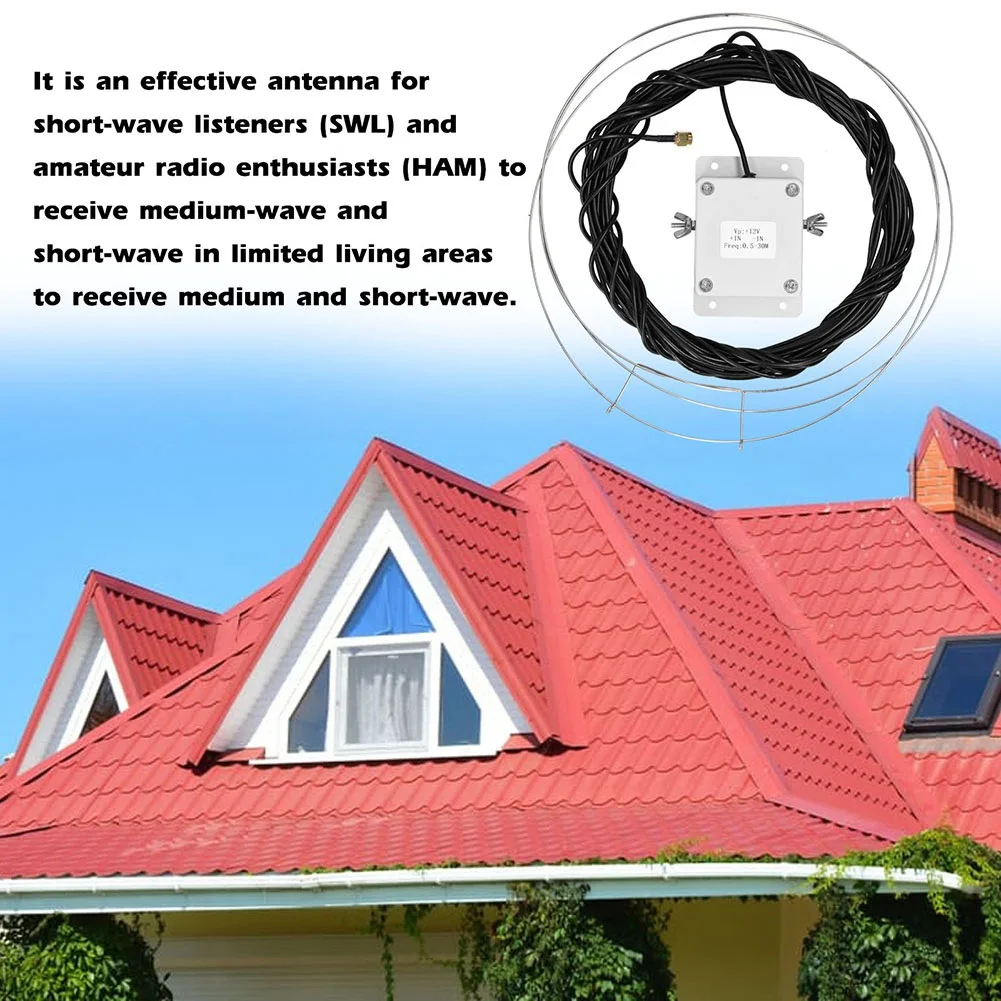 최고 상품 MLA-30+(Plus) 루프 안테나 능동 수신 안테나 0.1-30Mhz 주파수의 저잡음 중단파 안테나
