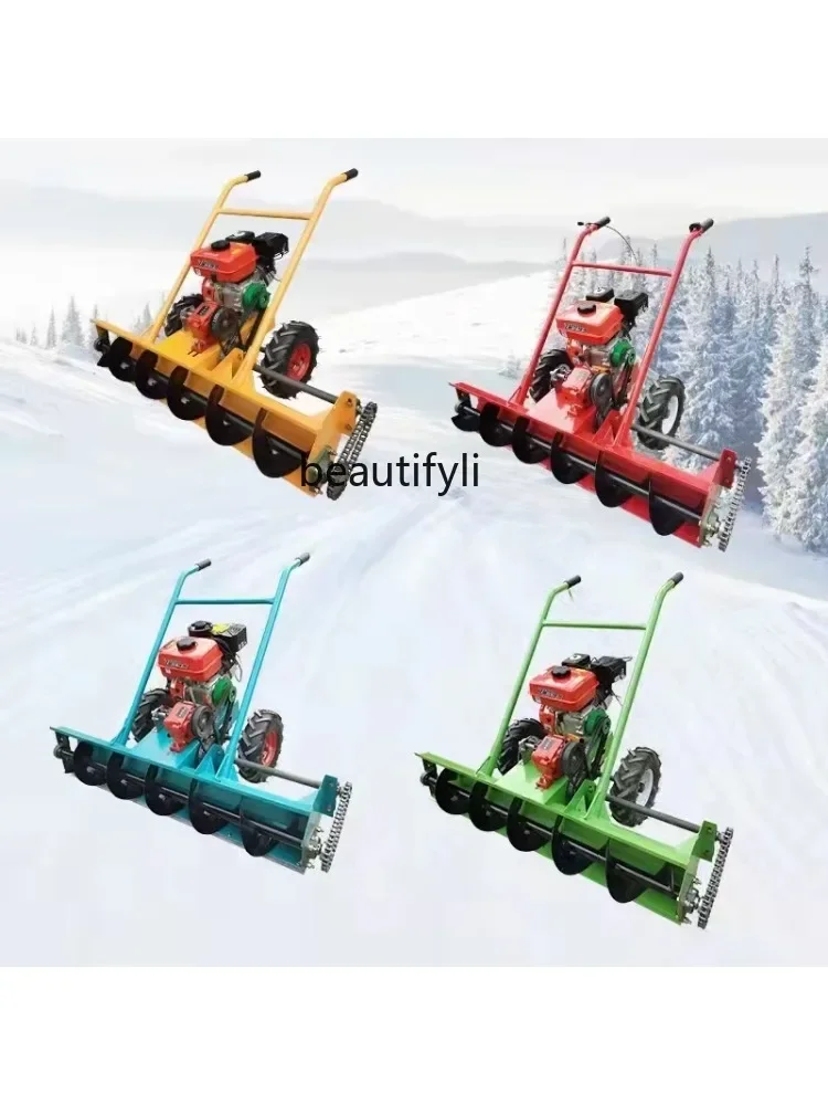 Small Snow Sweeper  Hand Push Wheel Snow Cleaner Blower Household Multi-Function Road Snow Remover
