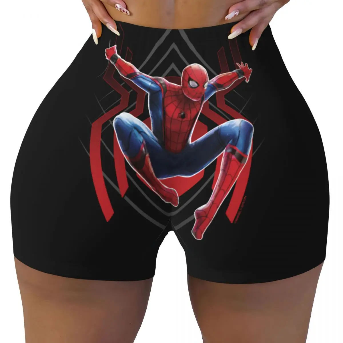 

Custom Spiderman Spider Jump Workout Shorts Women Gym Volleyball Biker Yoga Shorts