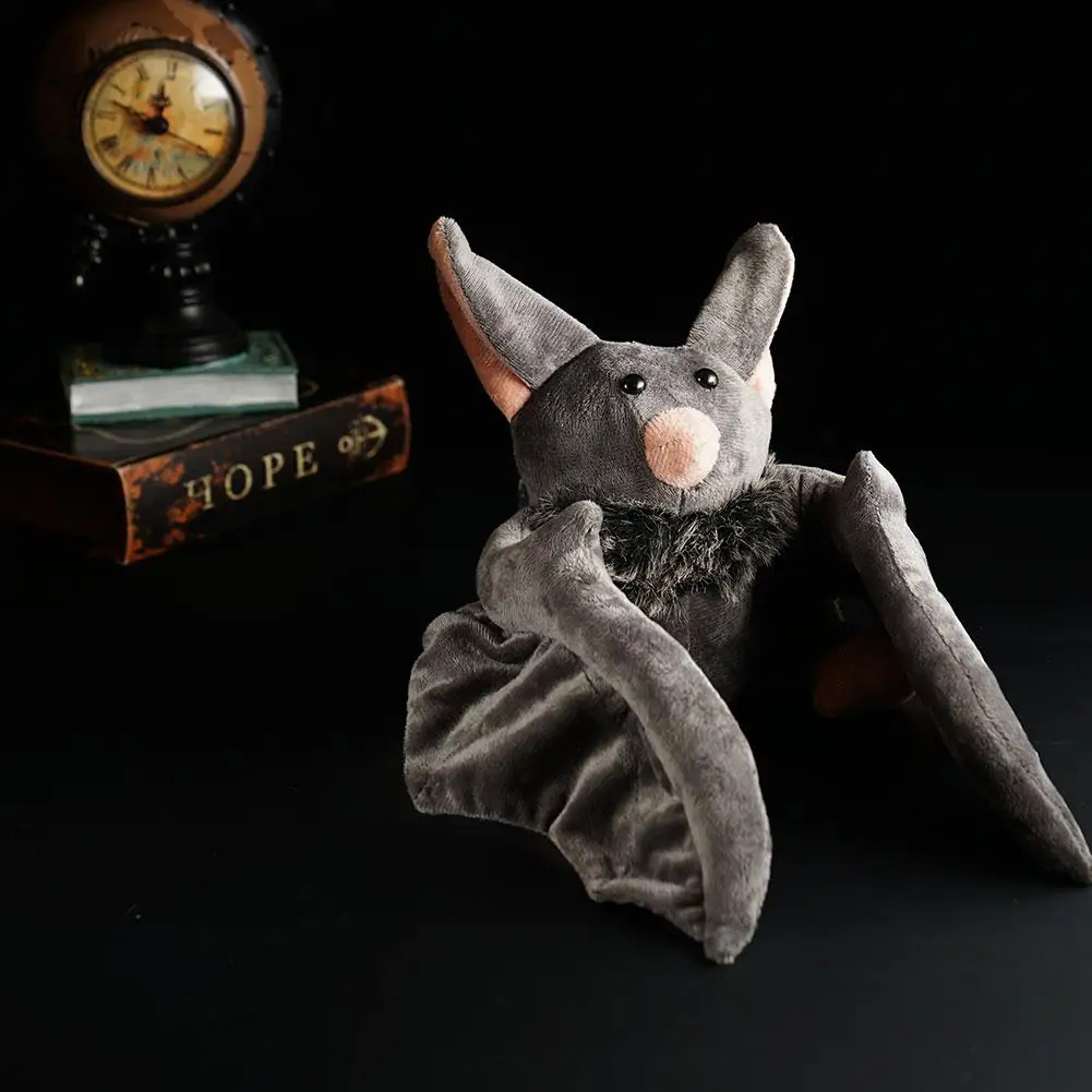 

New Ozzy Bat Plush Toy Skeleton Bat Osbourne Official Rock Star Collectible Stuffed Animal With Metal Spikes Halloween Gift
