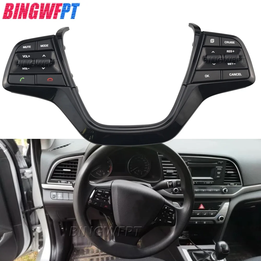 For Hyundai Solaris 1.6L 2016-2022 Multifunction Steering Wheel Audio Volume Music Cruise Control Switch Button With Backlight