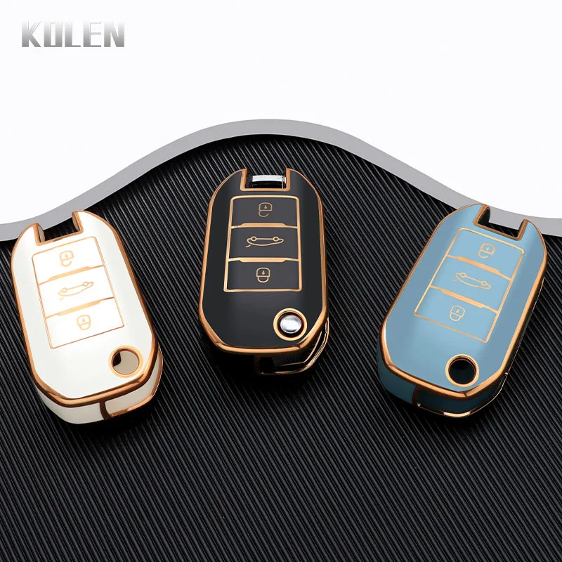 TPU Car Remote Key Case Cover Shell For Peugeot 208 107 206 306 307 308 2008 3008 4008 5008 RCZ Citroen C1 C2 C3 C4 C5 CACTUS C8