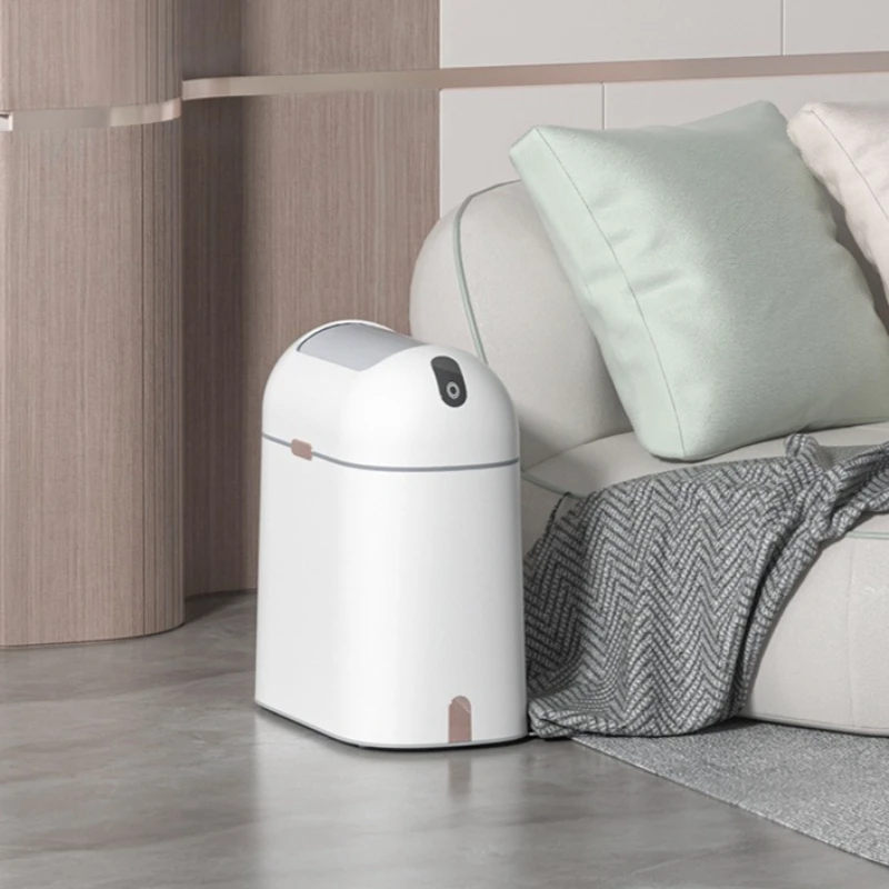 Smart Waste Bins Modern Simple Induction Type Waste Bins High Capacity Rechargeable Trash Bin Household Cleaning Tools