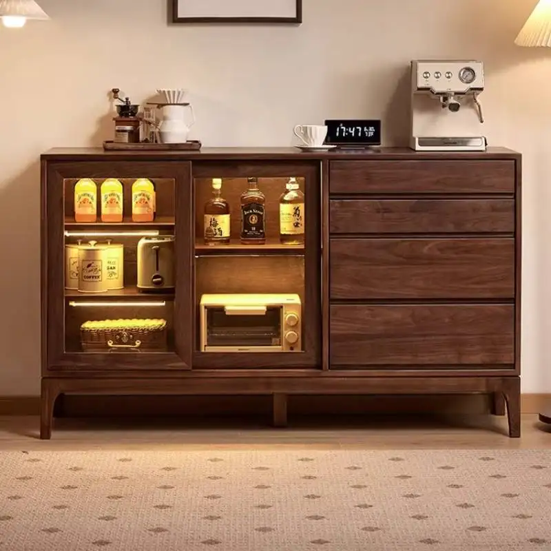 Wood Mobile Cabinets Storage Wine Curio Pantry Drawers Sideboards Living Room Cabinets Librero Gabinete Lounge Suite Furniture