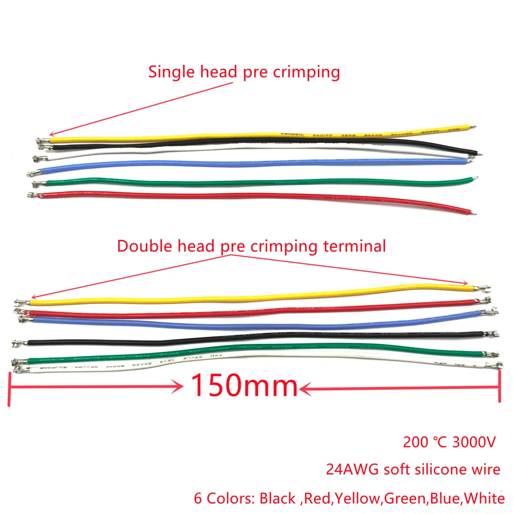 2.0mm PH Connector Socket Kit with Pre-Crimped Soft silicone Wire 2/3/4/5/6/7/8/9/10 Pin Housing Male Female JST Adapter Cable