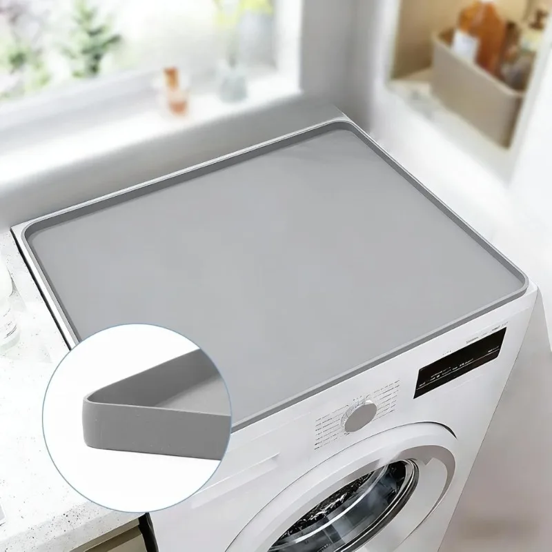 

Washer and Dryer Top Protector Mat,Silicone Rubber Mat for Laudry Machine & Dryer,Washable Top Cover Pad
