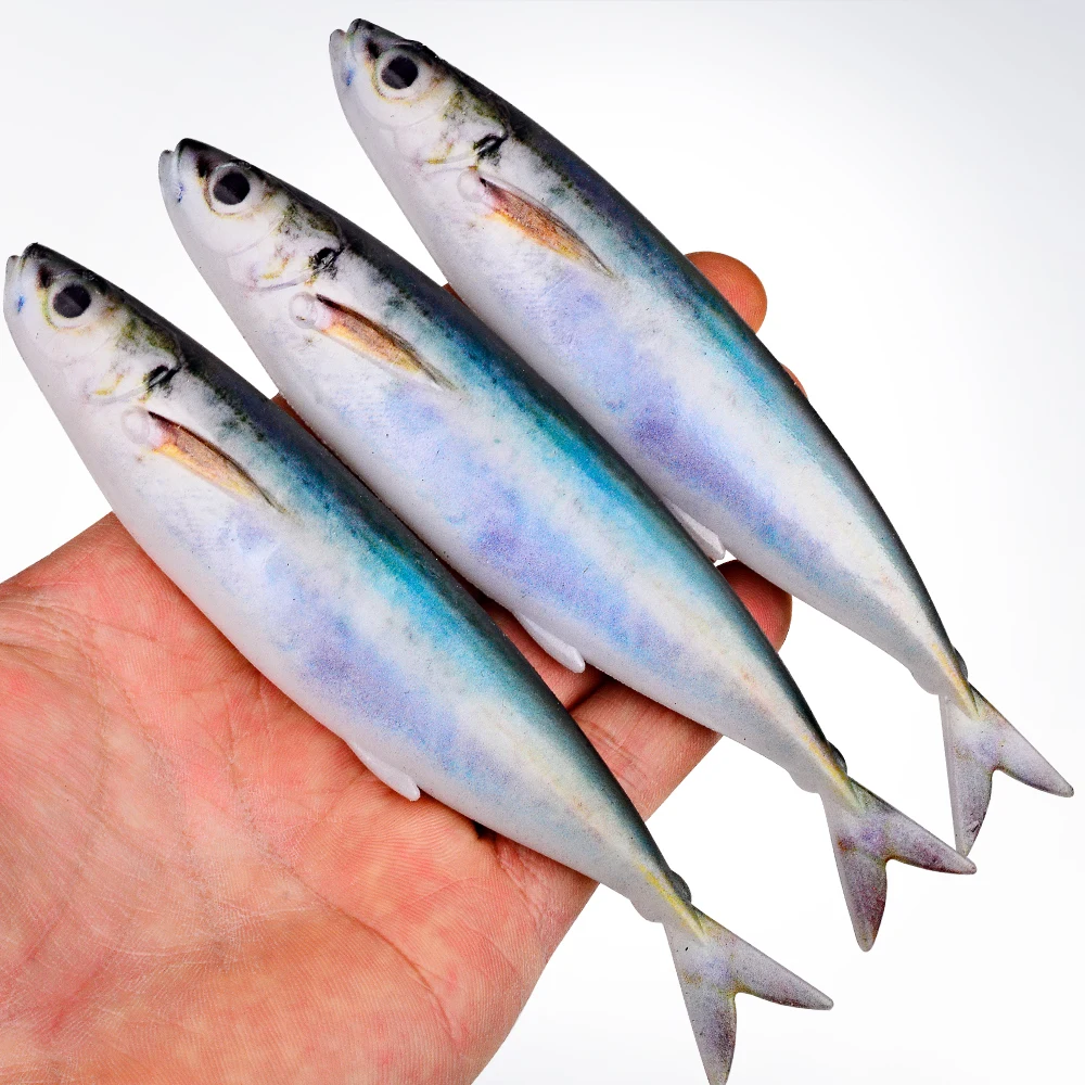PROBEROS Realistischer Makrelen-Kunstköder 3 Stück/Beutel Schleppköder Schwimmköder Thunfisch Lachs Salzwasser Fischköder – Detail 6