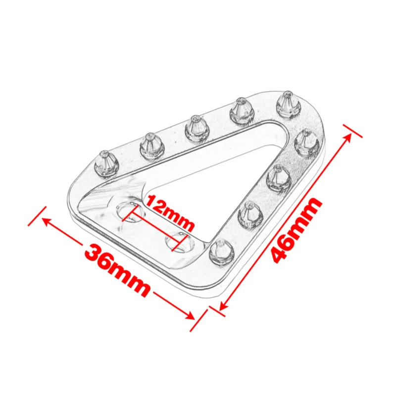 Motorcycle CNC Rear Brake Pedal Plate For EXC SXF XC XCF XCW XCFW TPi 6D For TC TE FC FE Rear Brake Pedal Lever Step Tip Plate