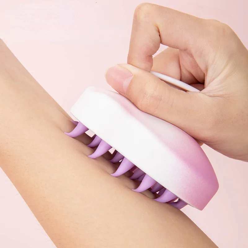 Silicone Shampoo Scalp Hair Massager Head Body Scalp Massage Brush Hair Washing Comb Bath Shower Durable Salon Hairdressing Tool