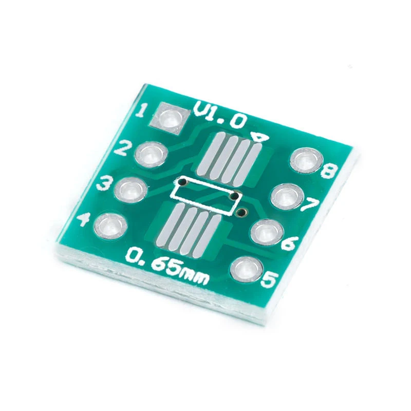SMD To DIP Adapter Board SOP8/SSOP8/TSSOP8 To DIP Pitch 0.65/1.27mm (10Pcs)