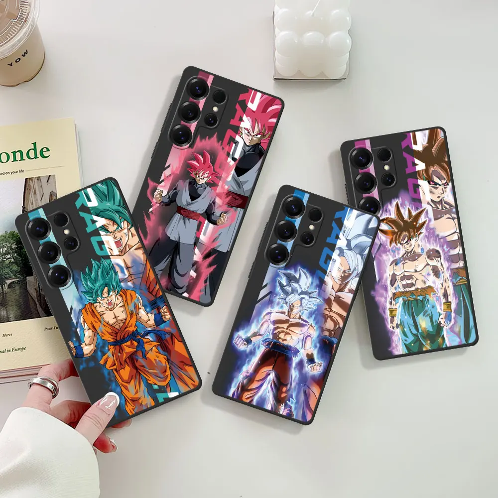 Japan Anime Dragon Case for Samsung Galaxy S25 S24 S23 S22 S20 FE S7 Edge S9 S10 S21 Ultra S8 Plus TPU Black Phone Cover Shell