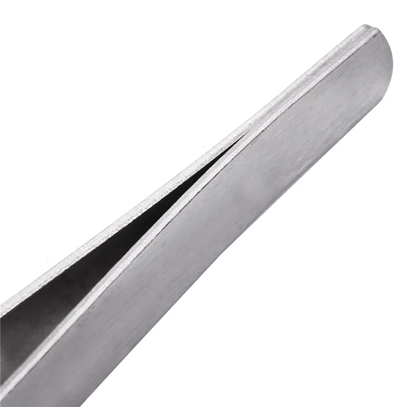 

ABXF-10Pcs 5.9 Inch Long Silver Tone Bent Curved Tip Tweezers Forceps Plier Hand Tool