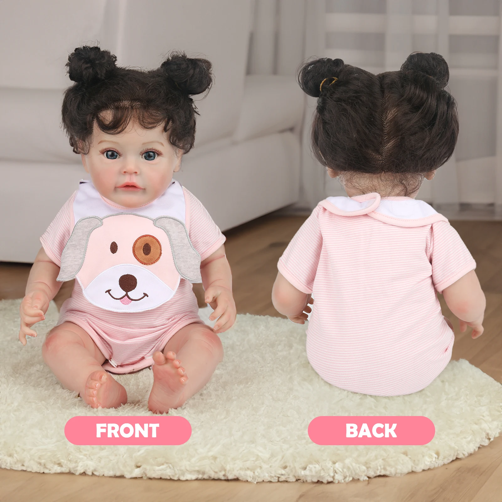 Reborn Baby Doll Clothes 20 Inch for 18-20 Inch Reborn Doll Girl Pink Reborn Baby Dolls Outfits Reborn Baby Clothing Baby Sets