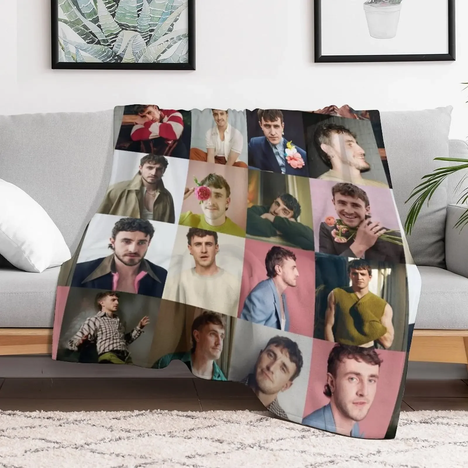 Paul Mescal Throw Blanket Sofa Fashion Sofas Blankets For Bed anime Blankets