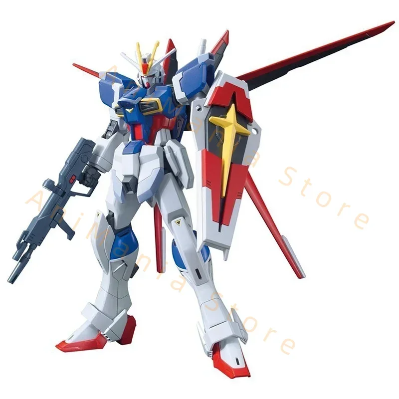 Bandai original gundam modelo kit anime figura hgce 198 1/144 ZGMF-X56S força impulso figuras de ação brinquedos presentes para crianças