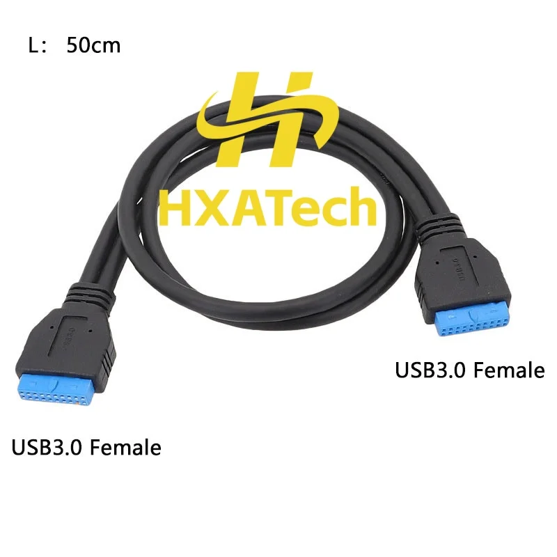 High Speed USB3.0 shielding Data cable USB 3.0 20Pin Female to Female Extension Cable for Chassis Motherboard 19-pin USB M/M