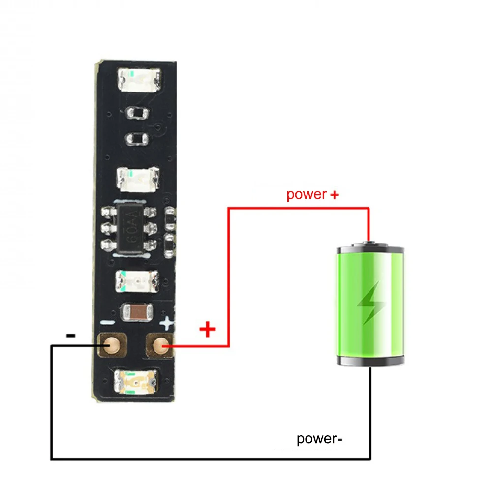 

5PCS DC3.7-4.2V 1 String Ternary Lithium Battery Capacity Board Metering Module LED Battery Level Indicator Power Display Module