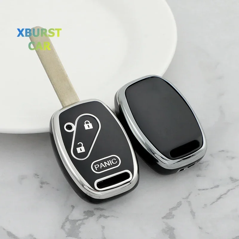 For Honda Accord Civic Fit Freed StepWGN CR-V 2/3/4 Buttons TPU Car Key Case Cover Keyless Fob Shell Holder Protector