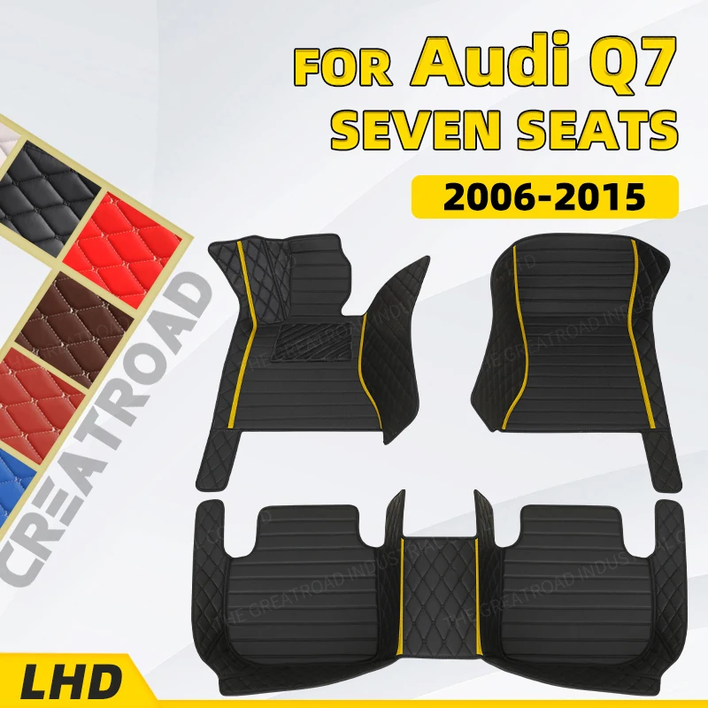 

Изготовленные на заказ автомобильные коврики для AUDI Q7 (семи мест) 2006, 2007, 2008, 2009, 2010, 2011, 2012, 2013, 2014, 2015, подушечки для ног, автомобильные