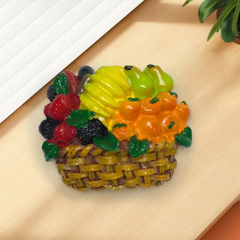 

Hot-selling Fruit Basket Gourmet Refrigerator Magnet Sticker3d3D Simulation Banana Grape Pomegranate Home Decor Souvenir