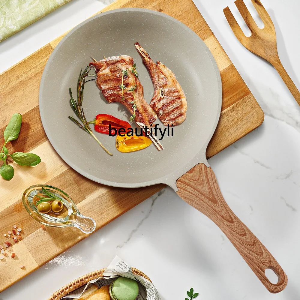 Estufado doméstico, filete frito, leche estofada, sartén antiadherente multifuncional, juego de cuatro piezas