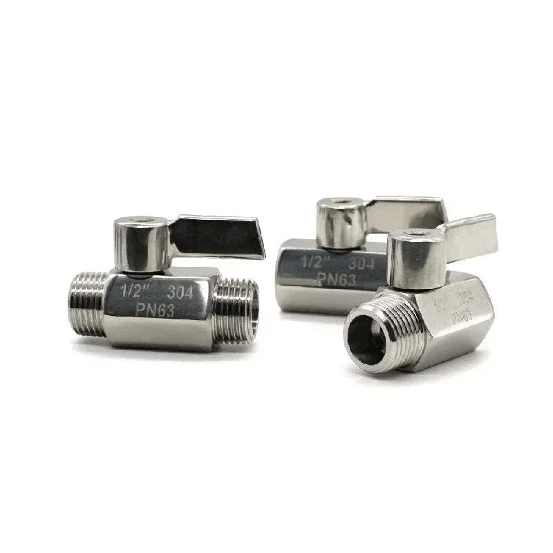 

M14 M16 M20 1/8" 1/4" 3/8" 1/2" 3/4" 1" BSP NPT Female Male Thread 304 Stainless Steel Mini Ball Valve