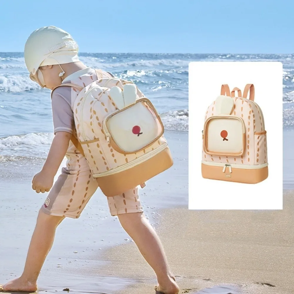 Dry Wet Separation Children's Swimming Bag Cute Shape Shoe Compartment Swimsuit Storage Bag Animal Pattern Cute