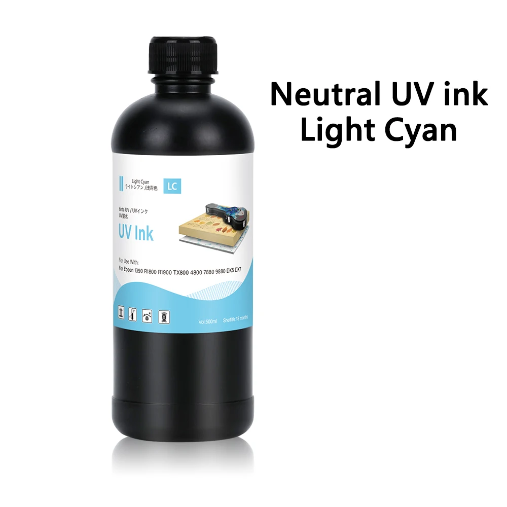 Winnerjet 500ML UV-inkt voor DX5 DX6 DX7 TX800 XP600 printkop voor Epson 1390 L800 L1800 R1800 printerinkt voor alle UV-printers