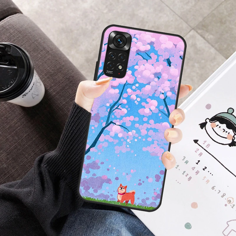 Động Vật Shiba Inu Chó Cho Redmi Note 10 Pro Ốp Lưng Cho Redmi Note 9 8 11 Pro 11S 10S 9S 8T 9A 10A 10C Bao Bọc Điện Thoại