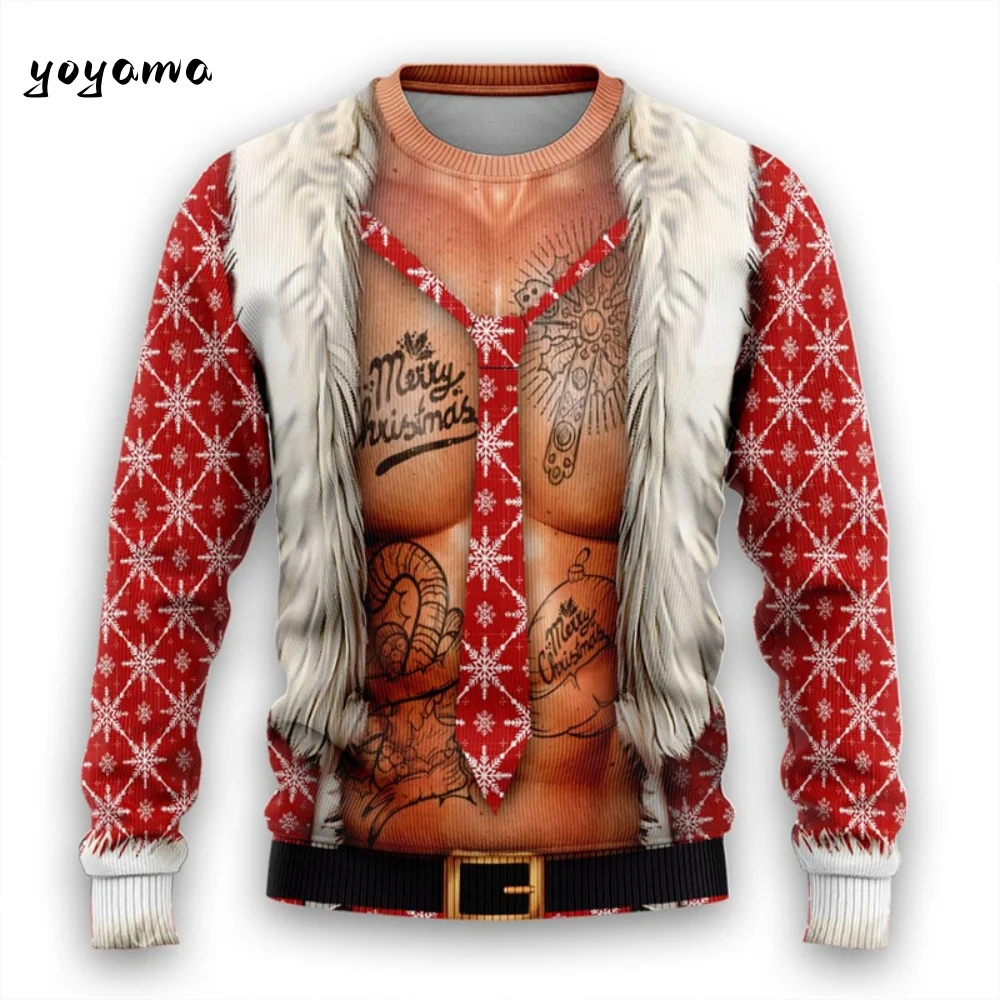 크리스마스 스웨트셔츠 산타 코스프레 스웨트셔츠 여성용 남성용 재미있는 크리스마스 스웨트셔츠 배첼러 파티 풀오버 남성용 후디