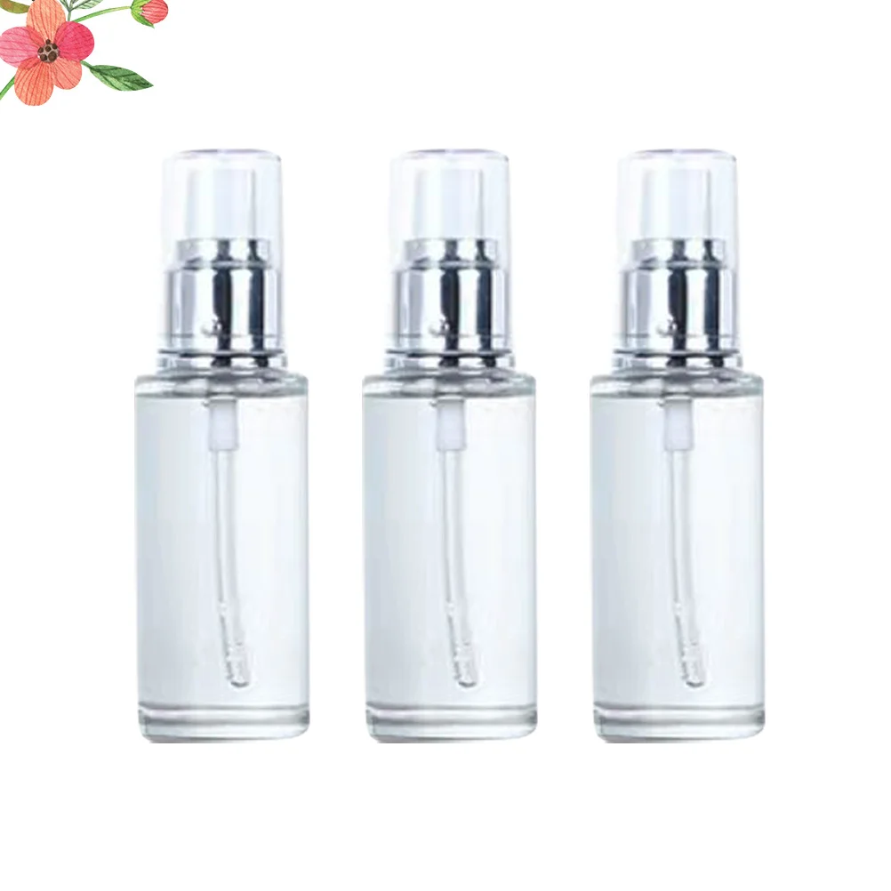 3 szt. Butelki na balsam Puste z pompką Przenośne pojemniki na olejki eteryczne Podróżne butelki na olejki do paznokci Złoto-białe 30 ml