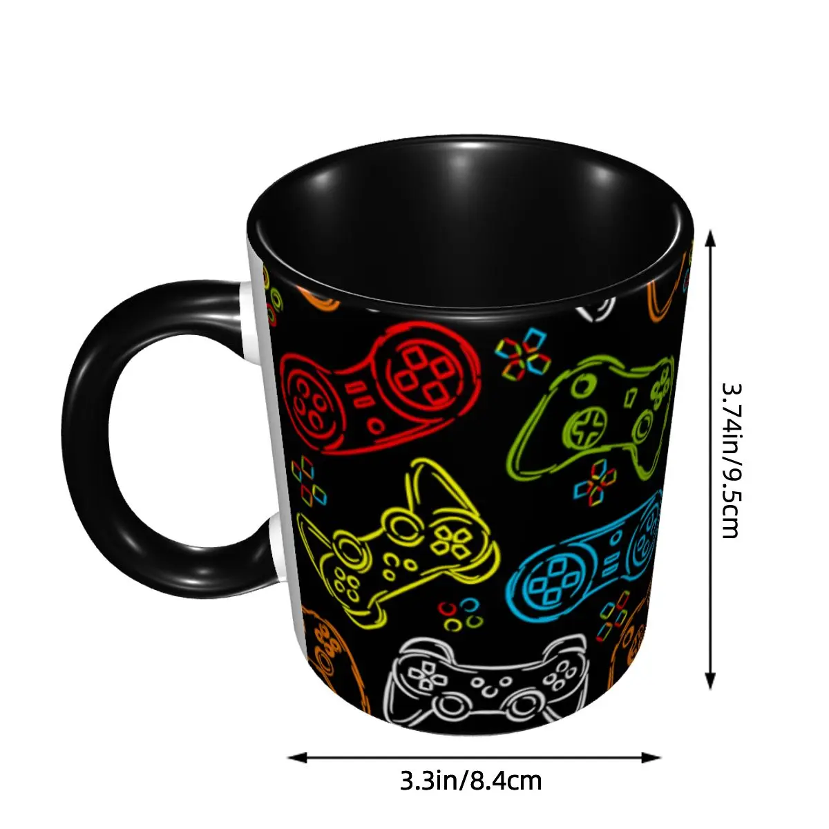 Game Controller Coffee Mugs DIY Personalized Gamer Gift Ceramic Milk Tea Mug