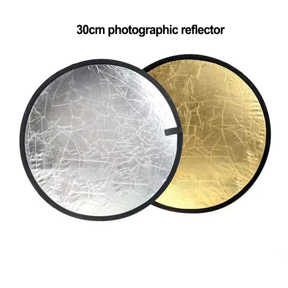 Reflector Handheld Reflector Photography Collapsible Portable Light Diffuser Round Reflector For Photo Multi Color Silvery Black