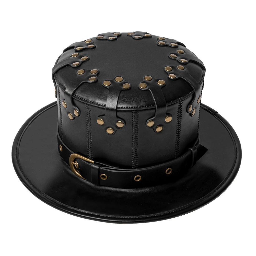

Hat Halloween Costumes High Quality Punk Style Jazz Cap Gentleman Hat Black Accessories