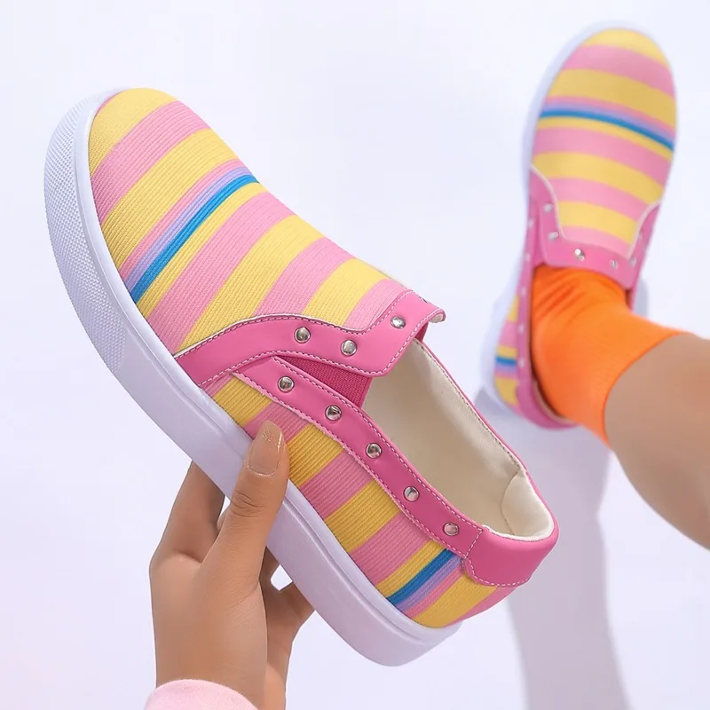 مطابقة اللون القماش المسطح أحذية الصيف جديد جولة رئيس عميق الفم القماش سطح لينة وحيد المضادة للانزلاق مقاومة للاهتراء حذا فردي للسيدات