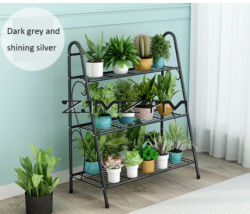 Iron Flower Pot Stands 3 Layers Plant Shelf Stand Succulent Rack Balcony Simple Indoor Garden Shelves Shoes Book Rack Home Decor