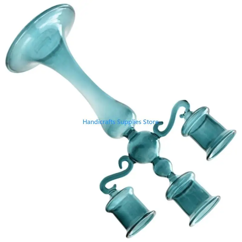 R1WA Candlestick Holders Glass Taper Holders Tables Centerpieces for Christmas Wedding Fireplaces Mantle Decorations