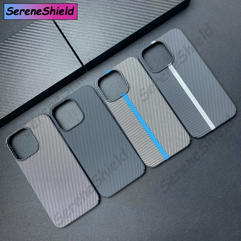 

Light Luxury Carbon Fiber Texture Phone Case For iPhone 16 15 Plus 14 13 12 11 Pro MAX Full Package Shockproof Matte Back Cover