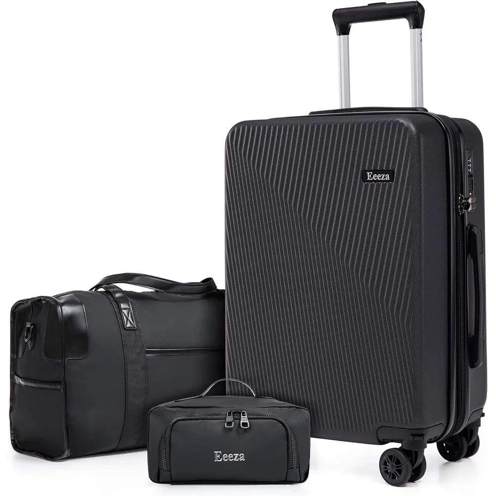 

Expandable Hardshell Carry-On Luggage Set with Detachable Wheels, 22x14x9, Airline Approved, Lightweight with TSA Lock