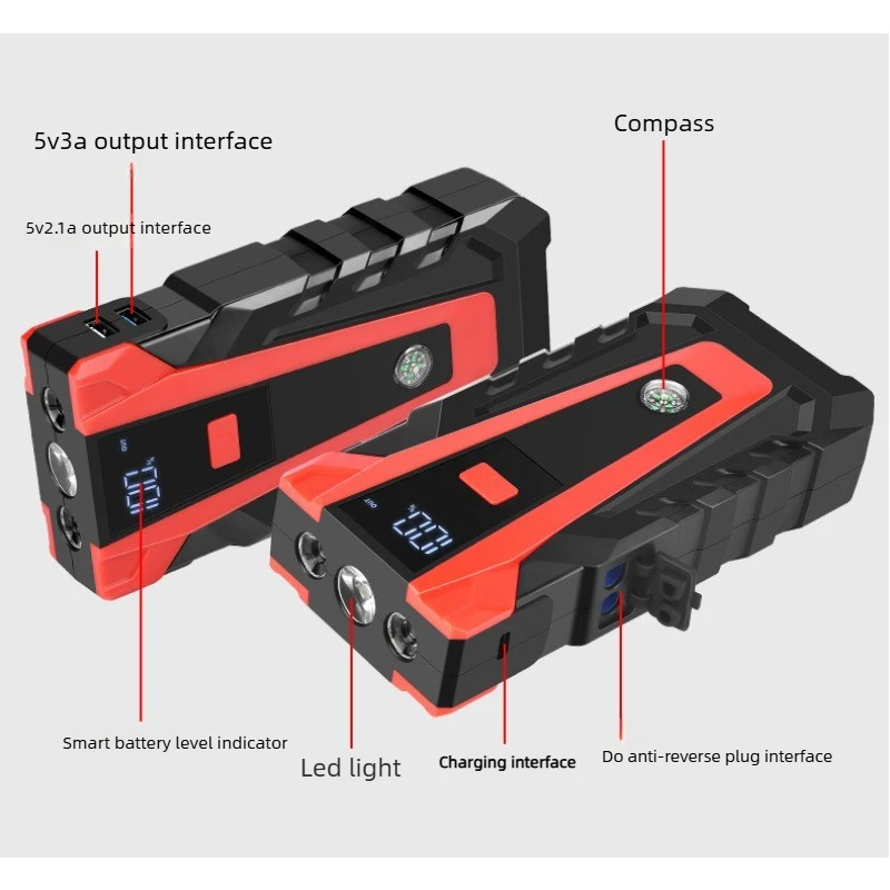 Power Bank 1000A/500A 12V Car Battery Jump Starter Portable Charger Petrol Diesel Auto Starting Device Booster Emergency Starter