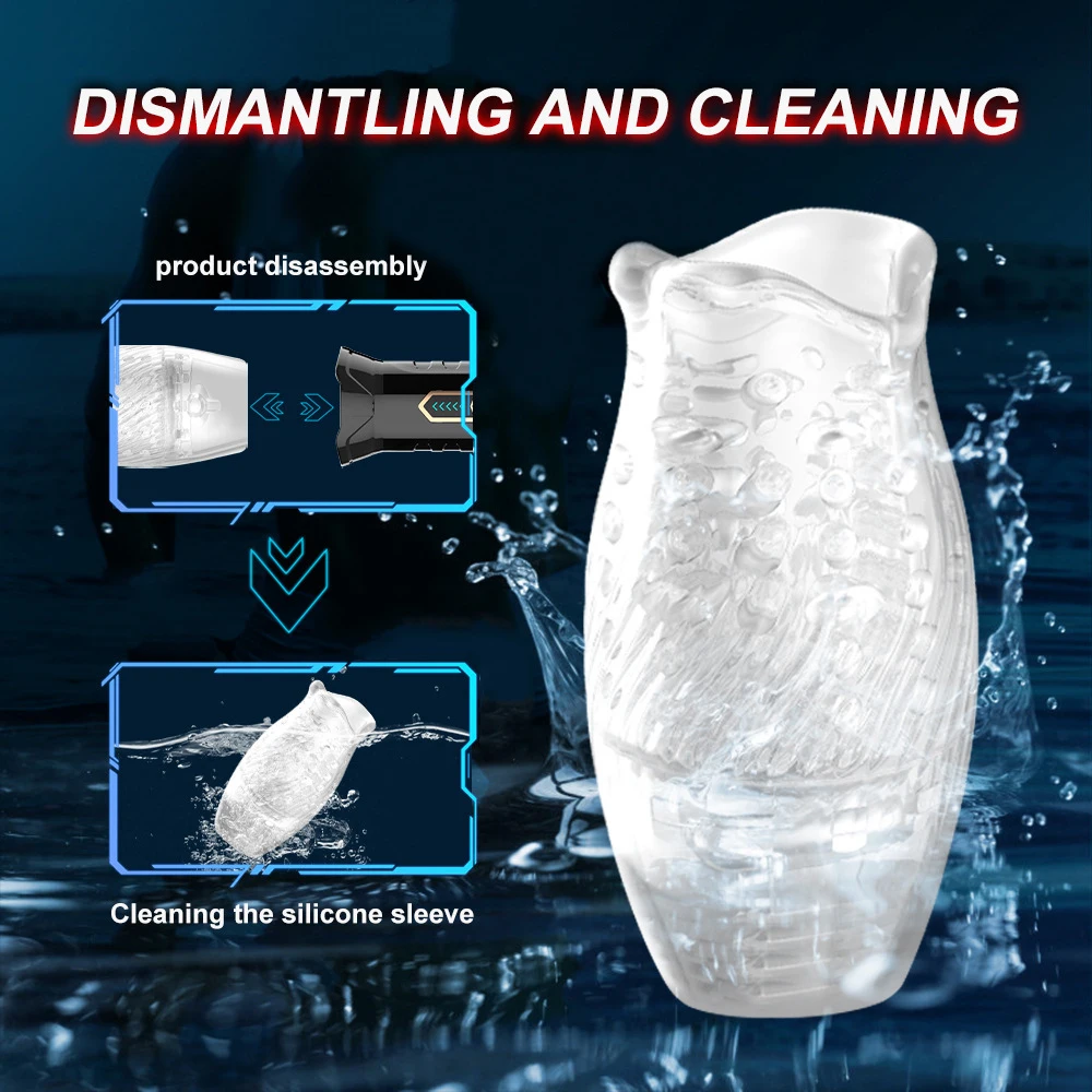 جهاز استمناء كهربائي أوتوماتيكي للاستمناء للرجال ، مص دوار ، هزاز فموي حقيقي للمهبل ، ألعاب جنسية للبالغين #4