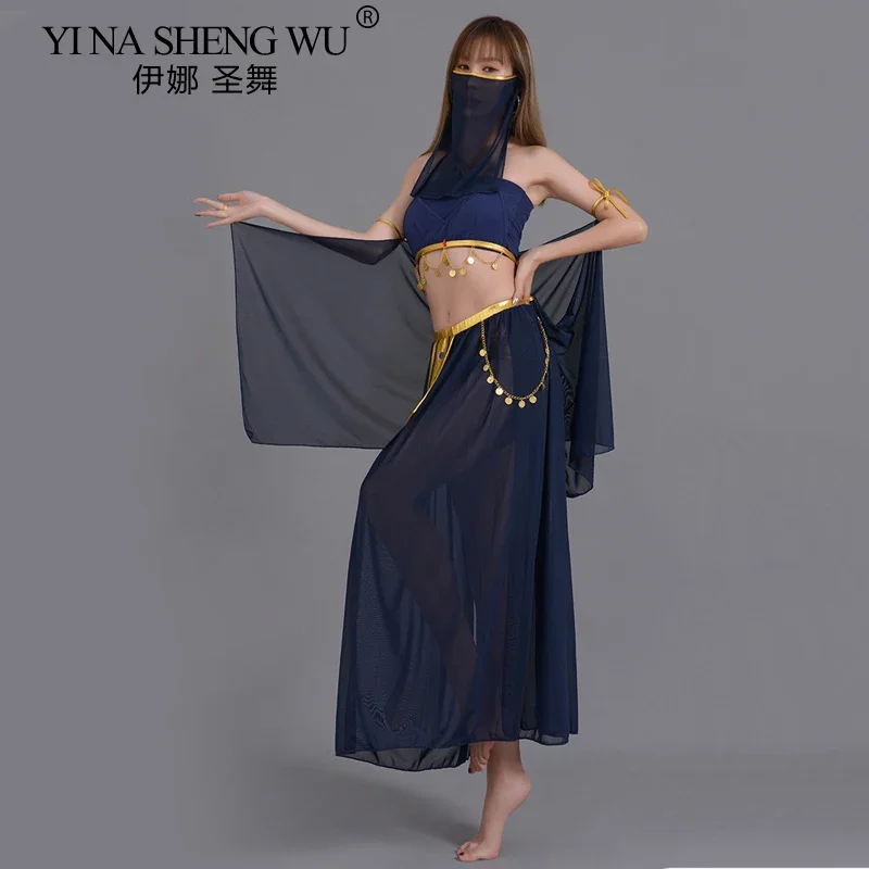 Sexy trajes de desempenho de dança do ventre lantejoulas corrente sutiã exótico roupas de dança latina feminino carimbo quente egito palco dança traje