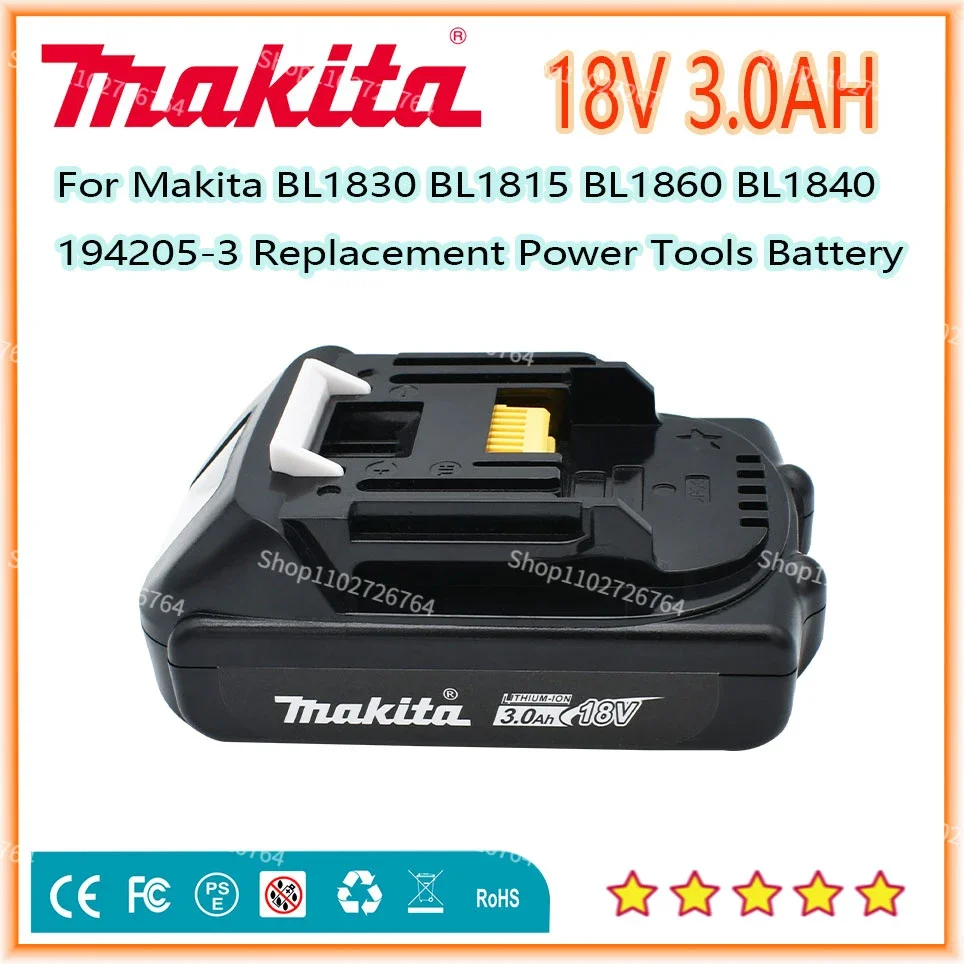 

Перезаряжаемый литий-ионный аккумулятор Makita 18 в 194205 Ач для Makita BL1830 BL1815 BL1860 BL1840-3, Сменный аккумулятор для электроинструментов