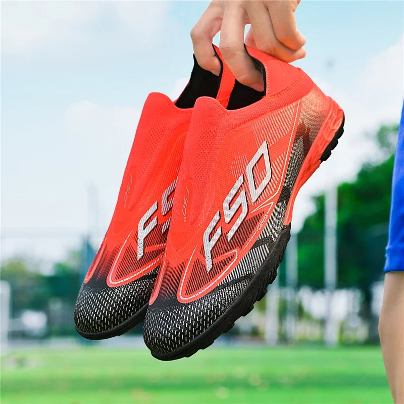 Neue Herren-Fußballschuhe, Sportschuhe, Futsal, hoher Knöchelschutz, atmungsaktiv, rutschfest, hochwertige, ultraleichte Fußballschuhe für Outdoor-Spiele – Detail 30