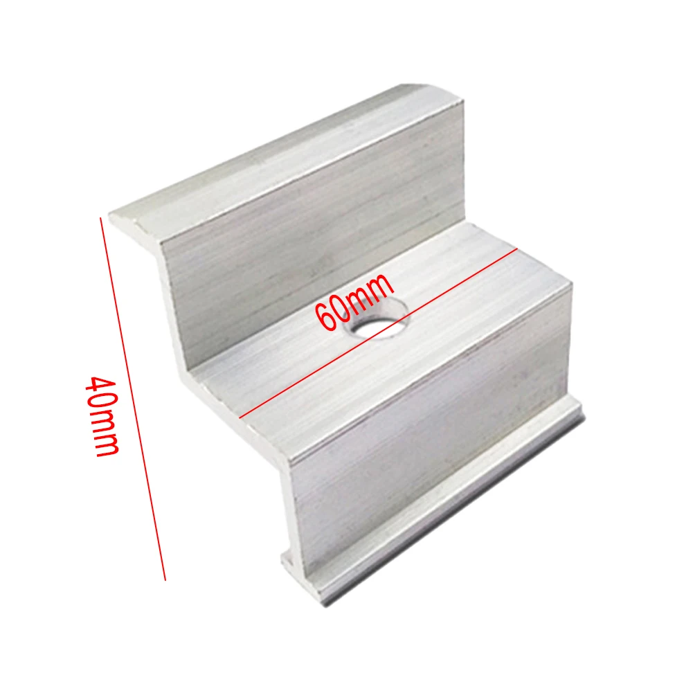 Easy Installation End Clamp Module Clip Light Weight 4/10PcsSolar Panel Bracket Aluminum Alloy Height Assembly