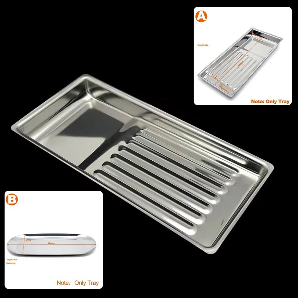 

Стоматологический хирургический лоток из нержавеющей стали 304, прямоугольная медицинская дезинфекционная пластина для стоматологических лабораторных инструментов и инструментов