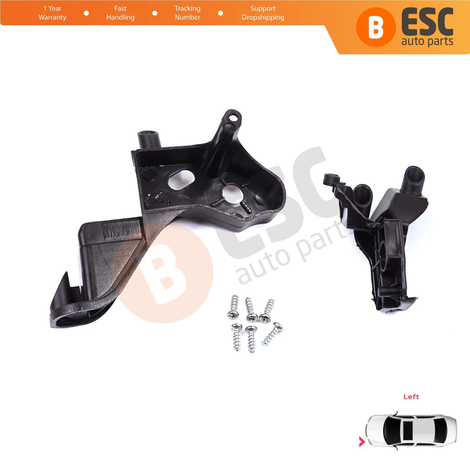 EHL574-1 Headlight Holder Mount Repair Bracket Tab Left Side for Citroen C4 MK2 B7 NC 2009-2018 DS4 MK1 NX 2010-2015