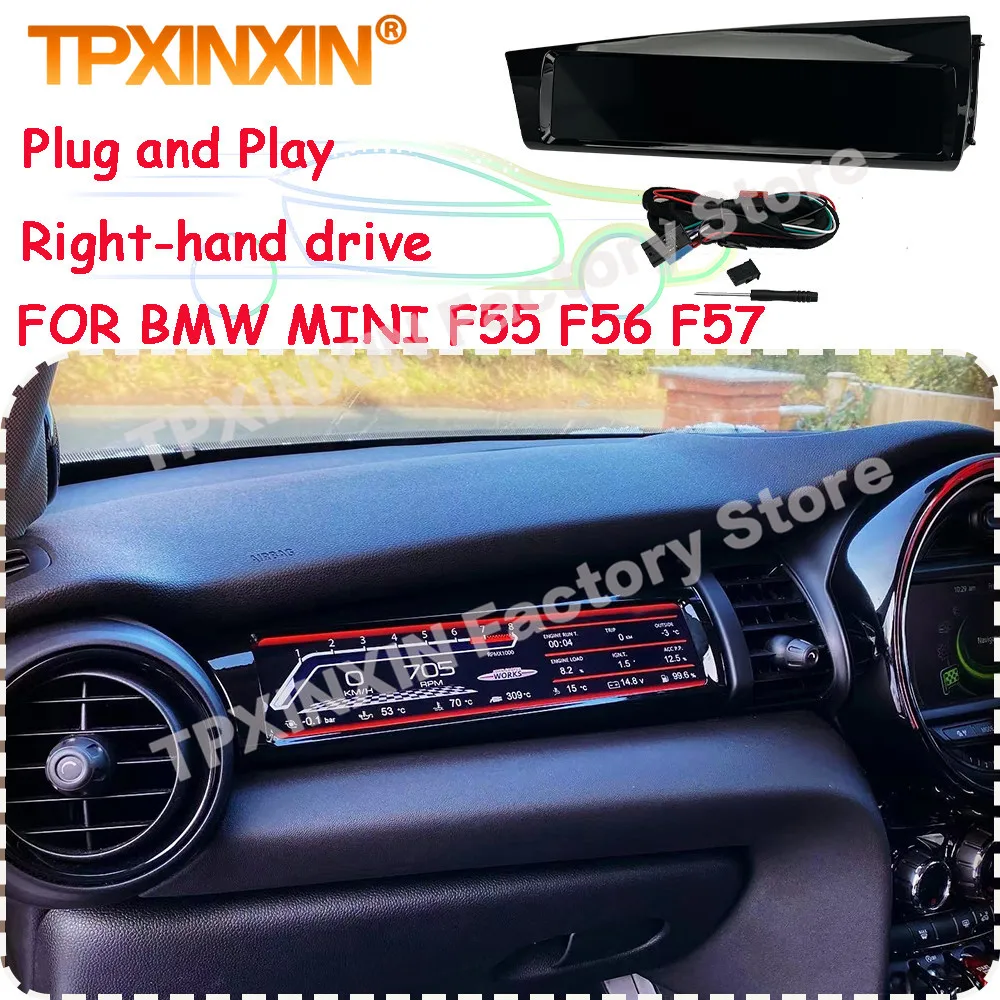 Voor BMW MINI F55 F56 F57 2015~2020 LHD RHD Esports Co-pilot LCD Instrumentenpaneel Android Display Virtuele Cockpit Instrument