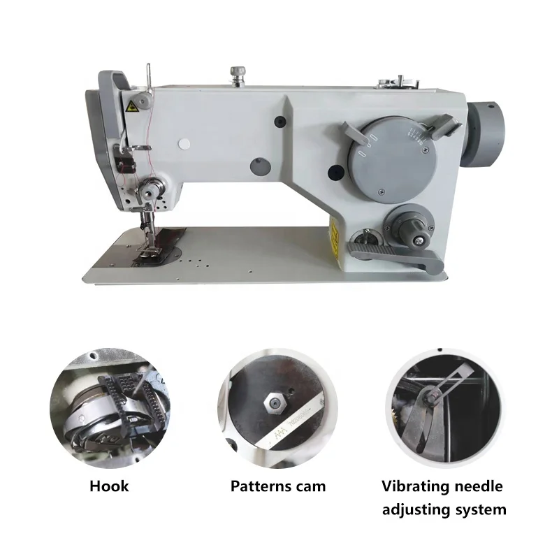 QK-82801N High Speed Direct Driven Heavy Cloth Leather Zigzag Lockstitch Sewing Machine for Straight Seam