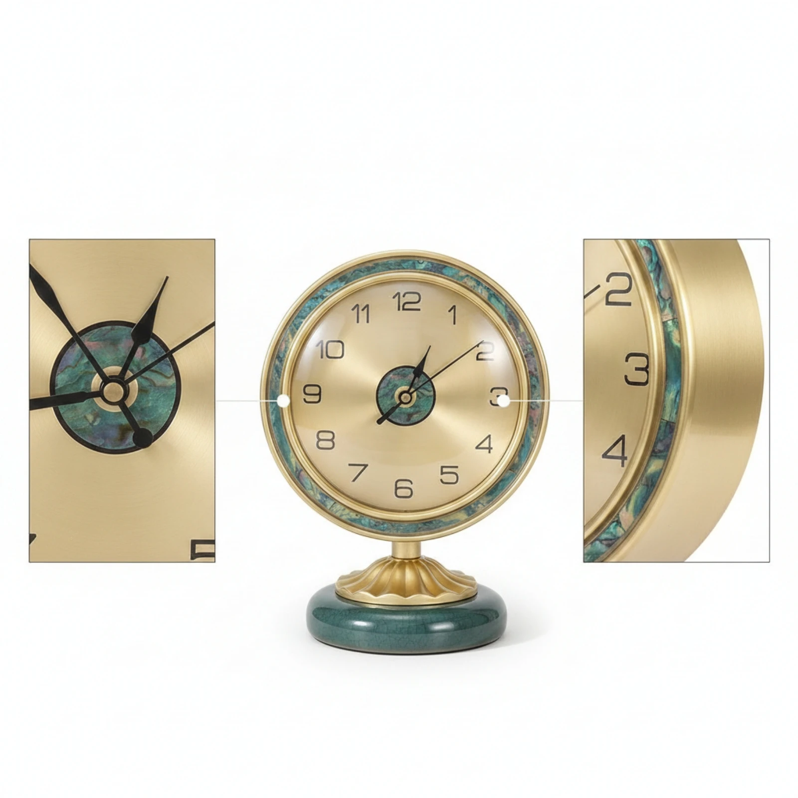 desktop-clock-with-pedestal-base-analog-metal-desk-clock-with-marble-foot-timepiece-long-lasting-vintage-style